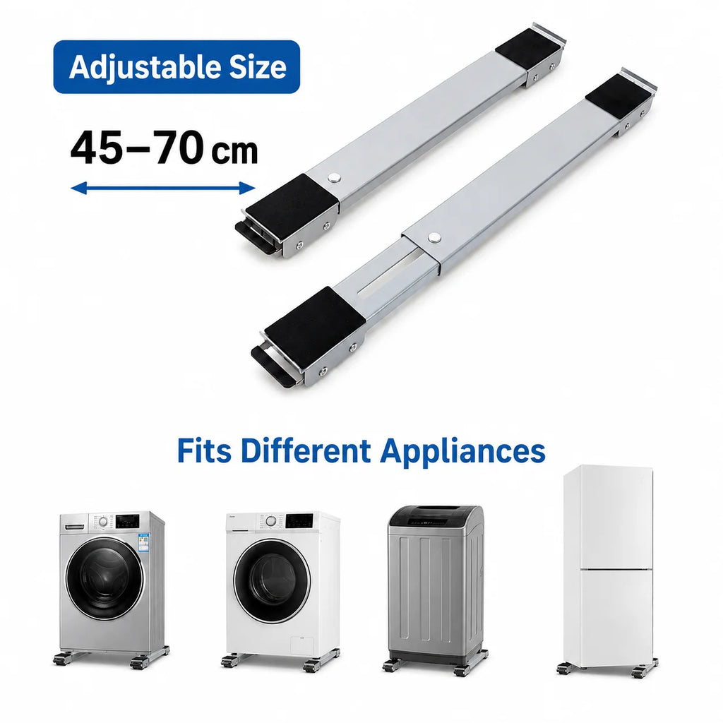 Heavy-Duty Adjustable Appliance Roller Stands (Set of 2)