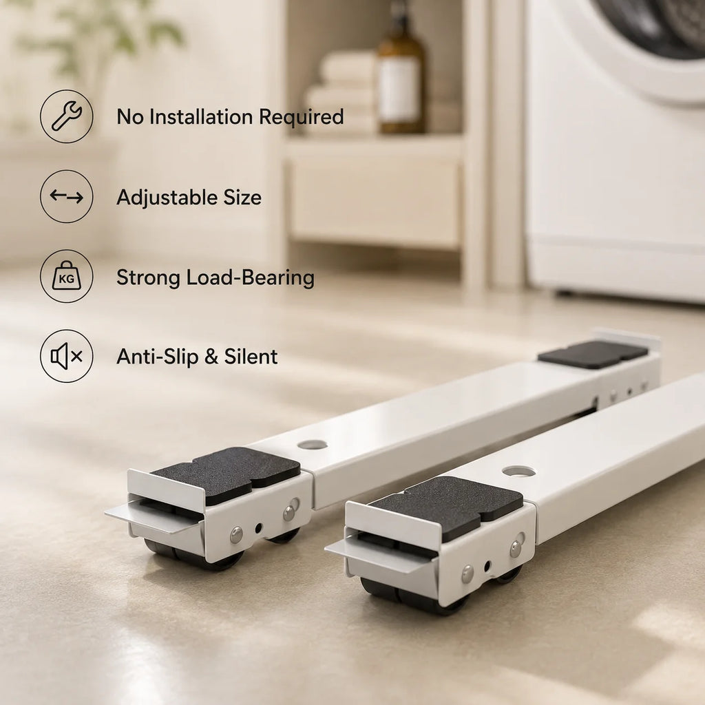 Heavy-Duty Adjustable Appliance Roller Stands (Set of 2)