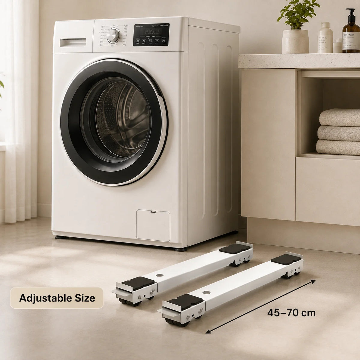 Heavy-Duty Adjustable Appliance Roller Stands (Set of 2)