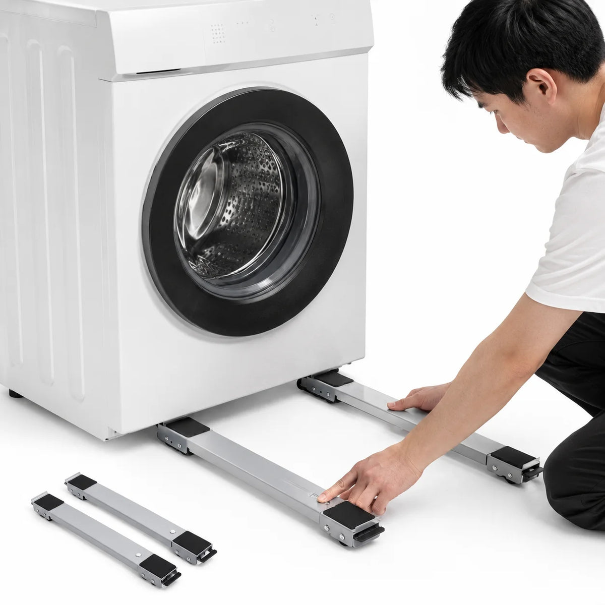 Heavy-Duty Adjustable Appliance Roller Stands (Set of 2)