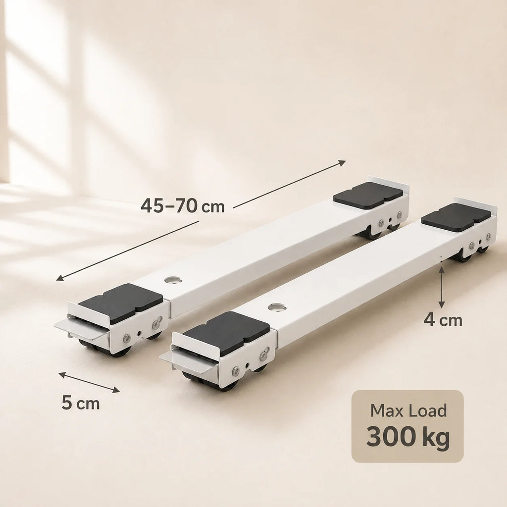 Heavy-Duty Adjustable Appliance Roller Stands (Set of 2)