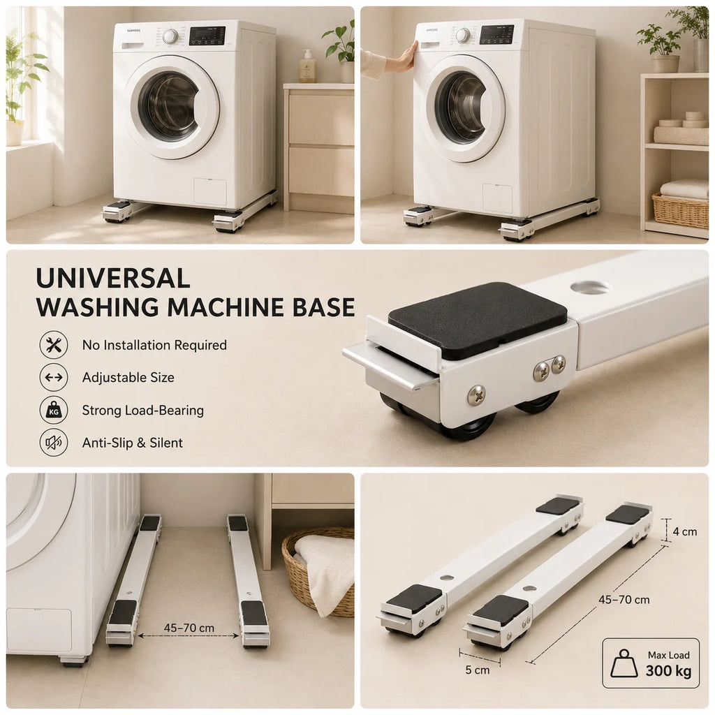 Heavy-Duty Adjustable Appliance Roller Stands (Set of 2)